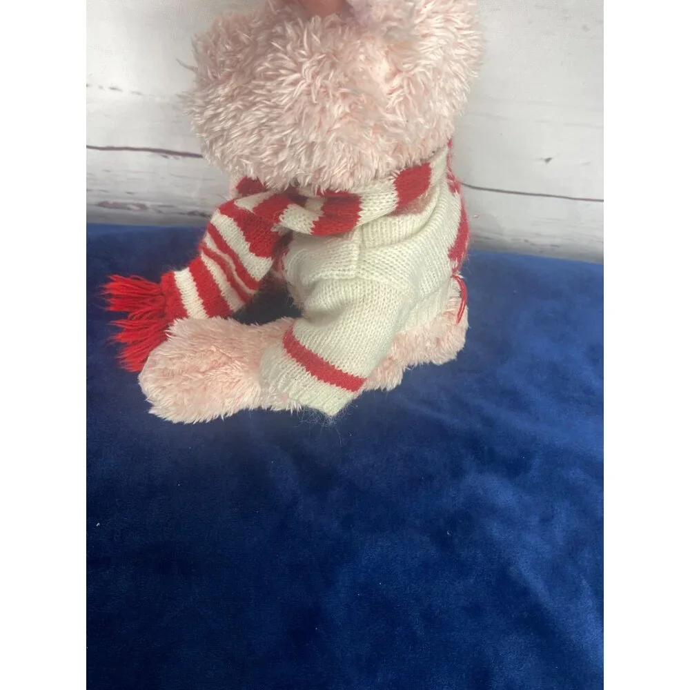 Herrington Teddy Bears Cheesecake Factory Pink‎ Pig Wearing Sweater Scarf
